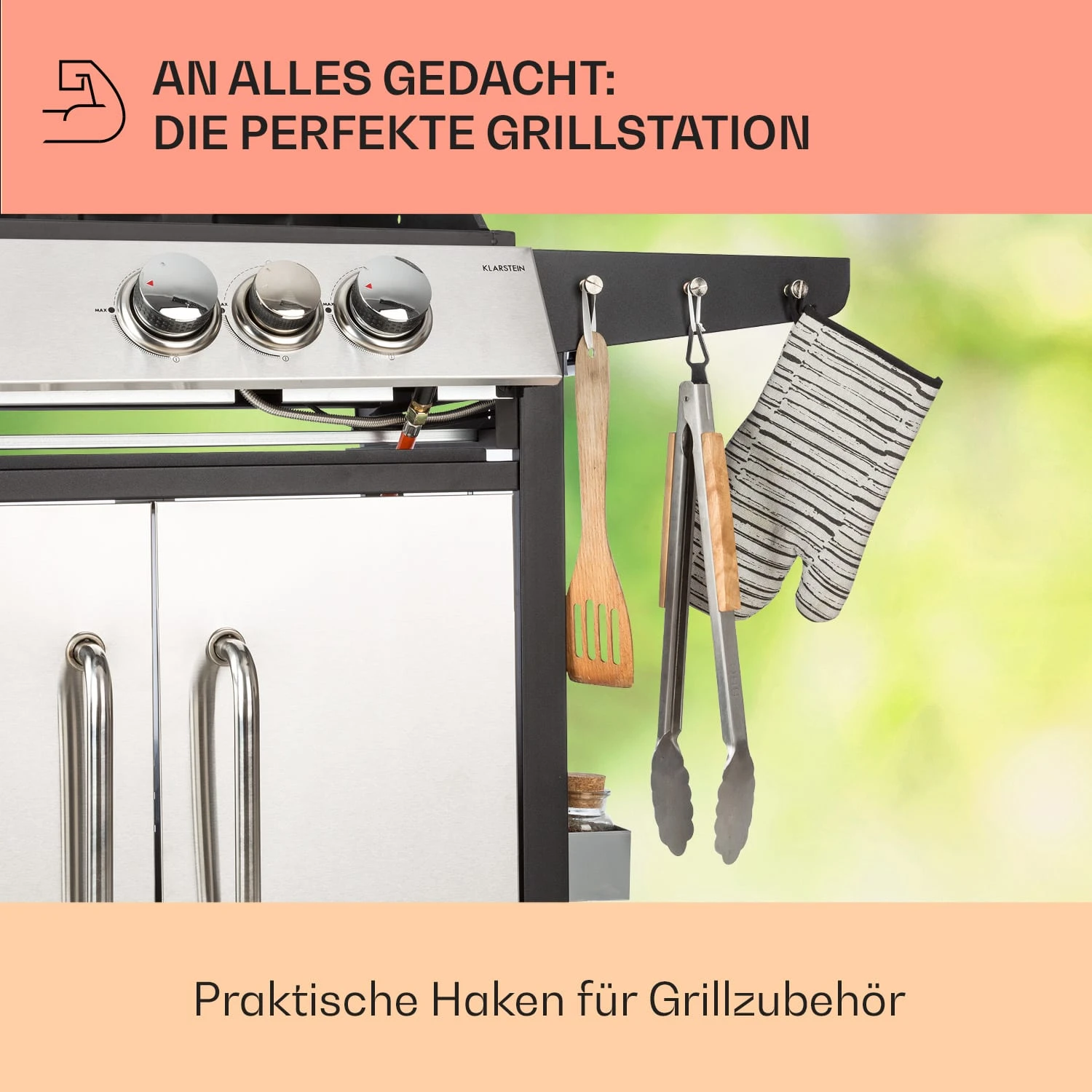 Tomahawk 3.1 S Gasgrill 3x3,6kW Brenner+2,7 KW 60x45cm Grill Edelstahl 7 Tomahawk 3.1 S Gasgrill 3x3,6kW Brenner+2,7 KW 60x45cm Grill Edelstahl – Bild 7