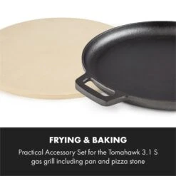 Tomahawk 3.1 S Brat & Back-Set Pfanne Pizzastein Ø29 Cm -Outdoor Grills Store 10033568 yy 0003 logo Klarstein Tomahawk Brat and Back Set