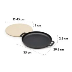 Tomahawk 3.1 S Brat & Back-Set Pfanne Pizzastein Ø29 Cm -Outdoor Grills Store 10033568 yy 0006 logo Klarstein Tomahawk Brat and Back Set