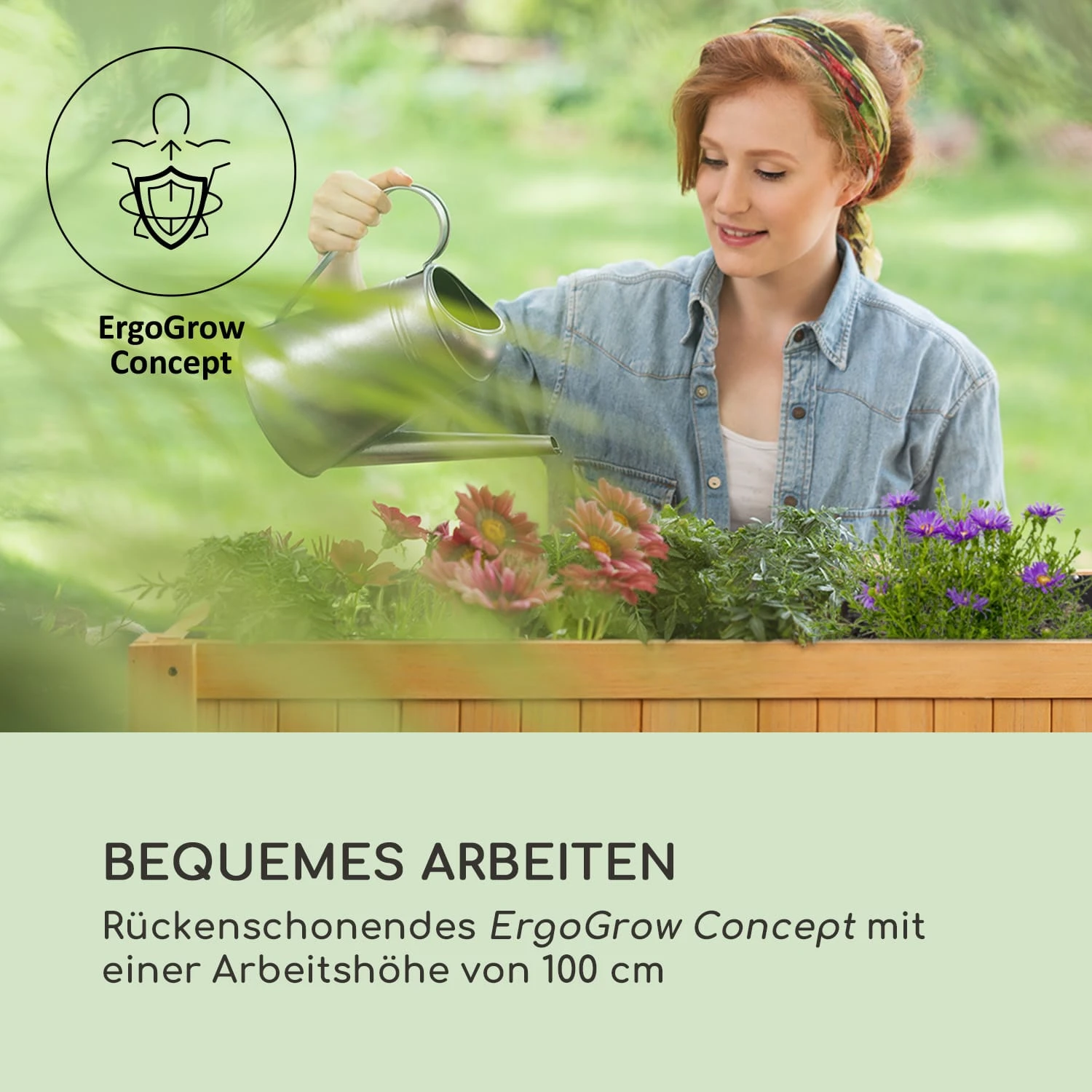 Altiplano Cubic Hochbeet 150 X 100 X 50 Kiefer Gartenvlies ErgoGrow 2 Altiplano Cubic Hochbeet 150 X 100 X 50 Kiefer Gartenvlies ErgoGrow – Bild 2