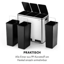 Grandmaster Trash Treteimer 54l / 3x18L Geräuschlos PP Edelstahl 10 Grandmaster Trash Treteimer 54l / 3x18L Geräuschlos PP Edelstahl -Outdoor Grills Store 10033726 de 0005 logo