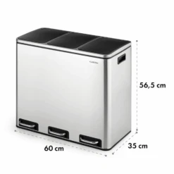 Grandmaster Trash Treteimer 54l / 3x18L Geräuschlos PP Edelstahl 11 Grandmaster Trash Treteimer 54l / 3x18L Geräuschlos PP Edelstahl -Outdoor Grills Store 10033726 yy 0006 logo Klarstein Grandmaster Trash Treteimer 54l