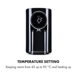 Hot Spring Plus Heißwasserspender 5l Edelstahl-Wassertank 45-95 °C -Outdoor Grills Store 10033753 yy 0006 logo Klarstein Hot Spring Heisswasserspender schwarz