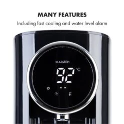 Hot Spring Plus Heißwasserspender 5l Edelstahl-Wassertank 45-95 °C -Outdoor Grills Store 10033753 yy 0007 logo Klarstein Hot Spring Heisswasserspender schwarz