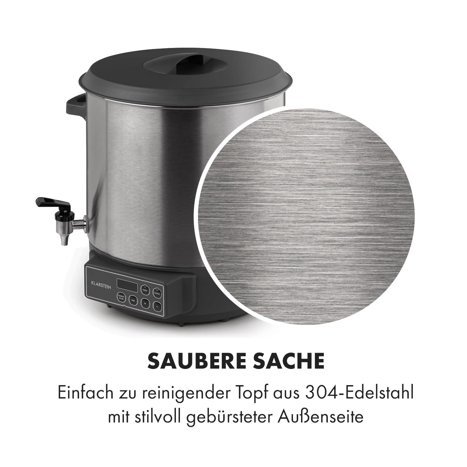 Lady Marmalade Einkochautomat Getränkespender 27L 100°C 12h Edelstahl 6 Lady Marmalade Einkochautomat Getränkespender 27L 100°C 12h Edelstahl – Bild 6