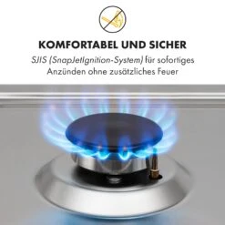 Ignito 4 Zonen Gaskochfeld 4-flammig Sabaf-Brenner Edelstahl Silber -Outdoor Grills Store 10034110 de 0005 logo