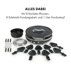 Fonduelette Raclette Und Fondue 1350W 1 Liter 38 Cm Ø Für 8 Personen 12 Fonduelette Raclette Und Fondue 1350W 1 Liter 38 Cm Ø Für 8 Personen -Outdoor Grills Store 10034138 de 0006 logo