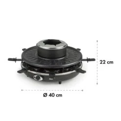 Fonduelette Raclette Und Fondue 1350W 1 Liter 38 Cm Ø Für 8 Personen 13 Fonduelette Raclette Und Fondue 1350W 1 Liter 38 Cm Ø Für 8 Personen -Outdoor Grills Store 10034138 yy 0007 logo Klarstein Fonduelette Raclette und Fondue 1350W