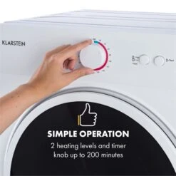 Jet Set Mini-Wäschetrockner Ablufttrockner 1020W EEK C 3kg 50cm Weiß -Outdoor Grills Store 10034158 yy 0004 logo Klarstein Jet Set Waeschetrockner weiss
