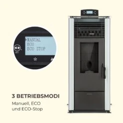 Energiewende Pelletofen 5/10 KW 5 Stufen Timer 18kg 250m³ Fernbedienung Grau -Outdoor Grills Store 10034181 de 0005 logo