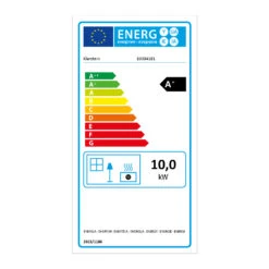 Energiewende Pelletofen 5/10 KW 5 Stufen Timer 18kg 250m³ Fernbedienung Grau -Outdoor Grills Store 10034181 energy label