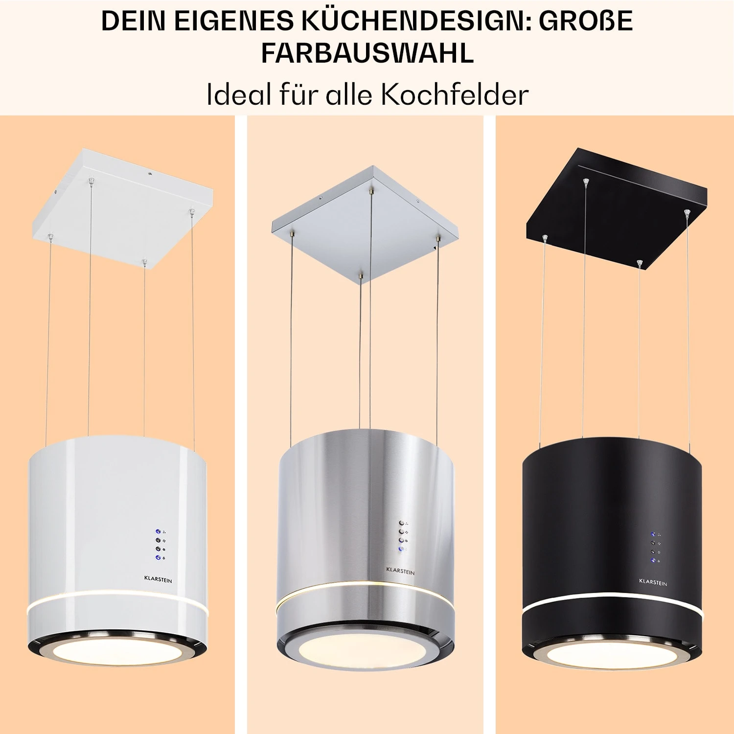 Tron Ambience Inselabzugshaube Ø38cm Umluft 540m³/h LED Weiß 7 Tron Ambience Inselabzugshaube Ø38cm Umluft 540m³/h LED Weiß – Bild 7