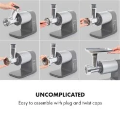 Mett Max Elektrischer Fleischwolf 600W Kupfermotor Aluminium 10 Mett Max Elektrischer Fleischwolf 600W Kupfermotor Aluminium -Outdoor Grills Store 10034244 yy 0003 logo Klarstein Mett Max elektrischer Fleischwolf grau