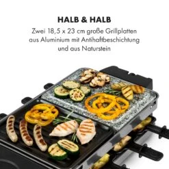 Sirloin Raclette 1500W Aluminium / Stein 8 Personen Kontroll-LED -Outdoor Grills Store 10034275 de 0004 logo