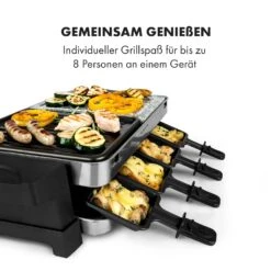 Sirloin Raclette 1500W Aluminium / Stein 8 Personen Kontroll-LED -Outdoor Grills Store 10034275 de 0005 logo