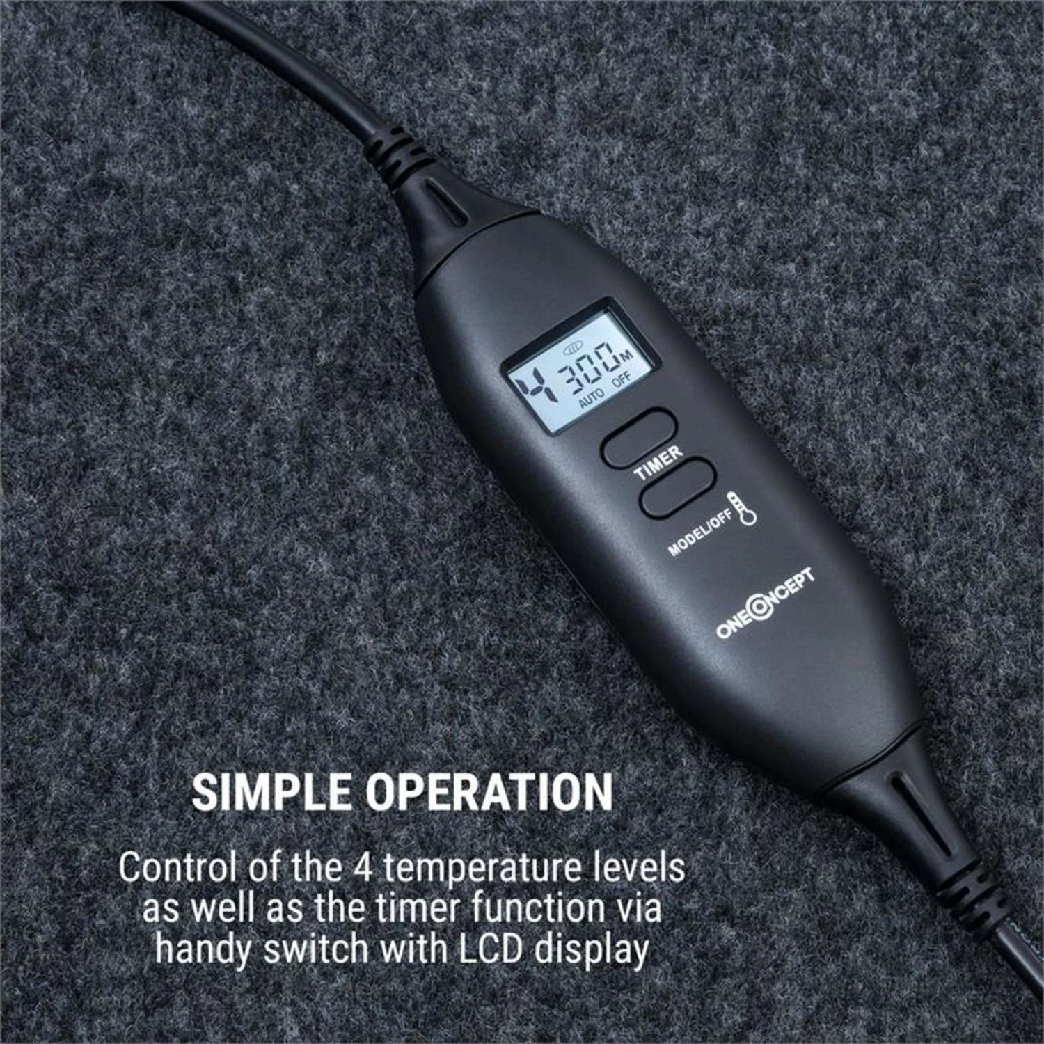 Magic Carpet DLX Heizmatte 60 X 70 Cm 100 W 4 Temp. Timer Anthrazit 4 Magic Carpet DLX Heizmatte 60 X 70 Cm 100 W 4 Temp. Timer Anthrazit – Bild 4