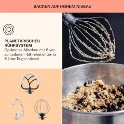 Bella Elegance Küchenmaschine 2000 W 2,7 PS 5,2 Ltr Edelstahl BPA-frei 12 Bella Elegance Küchenmaschine 2000 W 2,7 PS 5,2 Ltr Edelstahl BPA-frei -Outdoor Grills Store 10034364 de 0006 usp