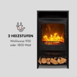 Bergamo Elektrischer Kamin 900/1800W Thermostat Holzoptik -Outdoor Grills Store 10034397 de 0003 logo