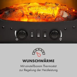Bergamo Elektrischer Kamin 900/1800W Thermostat Holzoptik -Outdoor Grills Store 10034397 de 0004 logo