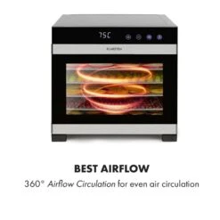 Flavour Dry Dörrautomat Temperatur: 35 - 75 °C Digitaler Thermostat -Outdoor Grills Store 10034423 yy 0004 logo Klarstein Flavour Dry Doerrautomat schwarz