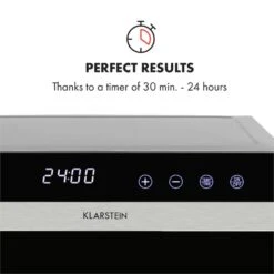 Flavour Dry Dörrautomat Temperatur: 35 - 75 °C Digitaler Thermostat -Outdoor Grills Store 10034423 yy 0006 logo Klarstein Flavour Dry Doerrautomat schwarz