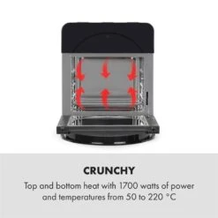 AeroVital Easy Touch Heißluftfritteuse 1700W 14l Timer 16 Programme Schwarz -Outdoor Grills Store 10034452 yy 0003 logo Klarstein AeroVital easy touch Fritteuse schwarz