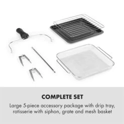 AeroVital Easy Touch Heißluftfritteuse 1700W 14l Timer 16 Programme Schwarz -Outdoor Grills Store 10034452 yy 0007 logo Klarstein AeroVital easy touch Fritteuse schwarz