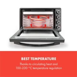 Masterchef 45 Mini-Backofen 45l 2000W 100-230 °C Timer Schwarz -Outdoor Grills Store 10034496 yy 0003 logo Klarstein Masterchef 45 Mini Backofen 45l schwarz