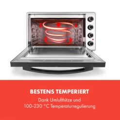 Masterchef 45 Mini-Backofen 45l 2000W 100-230 °C Timer Silber 11 Masterchef 45 Mini-Backofen 45l 2000W 100-230 °C Timer Silber -Outdoor Grills Store 10034497 de 0003 logo
