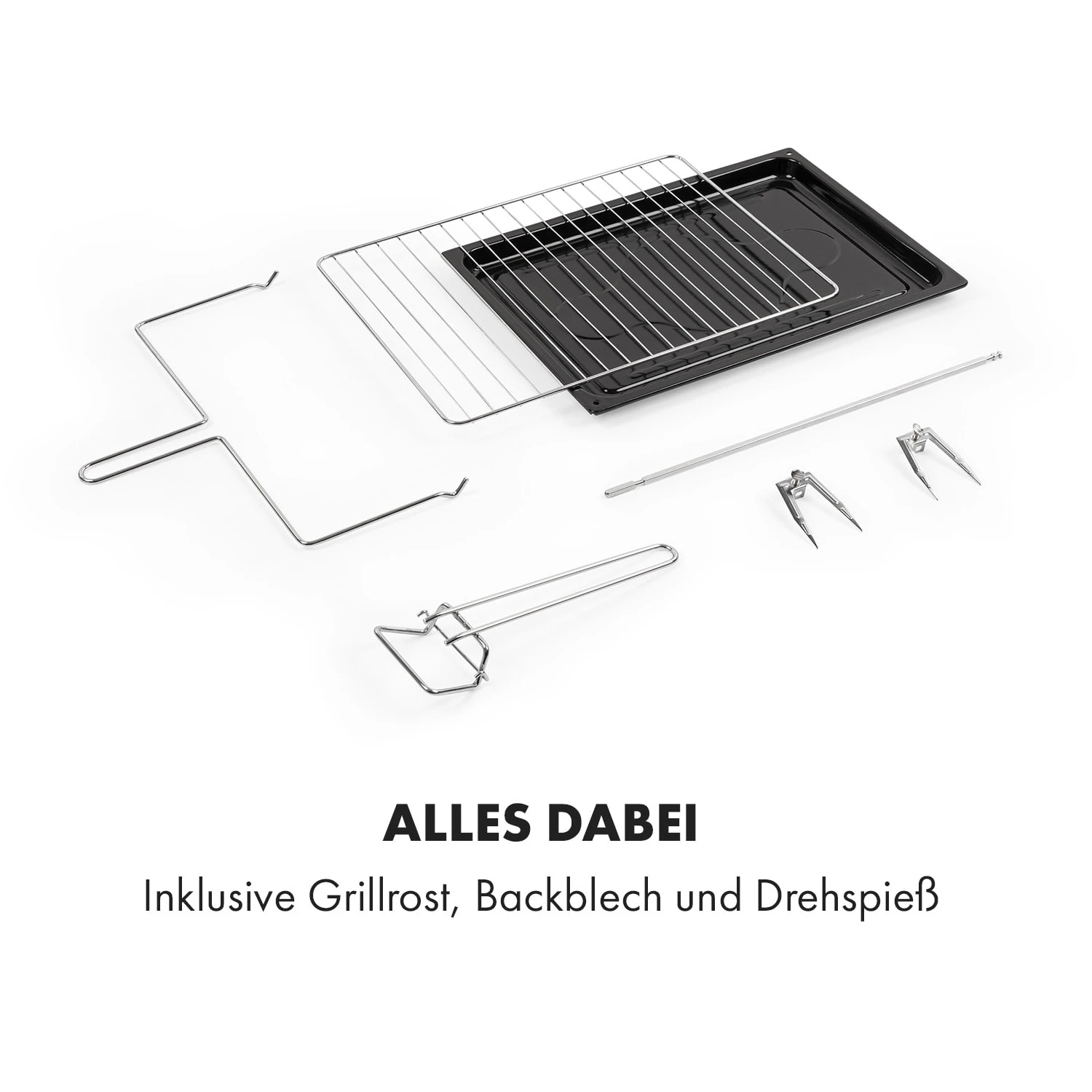 Masterchef 45 Mini-Backofen 45l 2000W 100-230 °C Timer Silber 8 Masterchef 45 Mini-Backofen 45l 2000W 100-230 °C Timer Silber – Bild 8