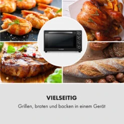 Masterchef 60 Mini-Backofen 60l 2000W 100-230 °C Timer Schwarz -Outdoor Grills Store 10034498 de 0007 logo