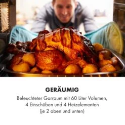 Masterchef 60 Mini-Backofen 60l 2000W 100-230 °C Timer Silber -Outdoor Grills Store 10034499 de 0004 logo