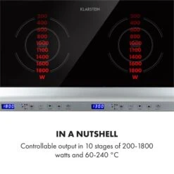 Cucinata Induktionskochfeld 3100W 10 Leistungsstufen 200-1300W -Outdoor Grills Store 10034503 yy 0004 logo Klarstein Cucinata Induktionskochfeld 3100 W