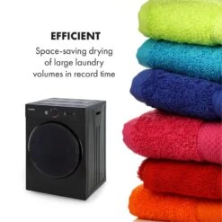 Jet Set Mini-Wäschetrockner Ablufttrockner 1020W EEK C 3kg 50cm -Outdoor Grills Store 10034512 yy 0005 logo Klarstein Jet Set Waeschetrockner schwarz