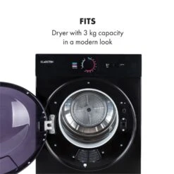 Jet Set Mini-Wäschetrockner Ablufttrockner 1020W EEK C 3kg 50cm -Outdoor Grills Store 10034512 yy 0006 logo Klarstein Jet Set Waeschetrockner schwarz