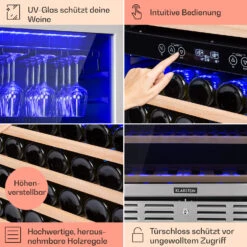 Vinovilla Grande 116 Built-in Duo Weinkühlschrank 310 Ltr 116 Fl. LED -Outdoor Grills Store 10034525 DE 0005 usp