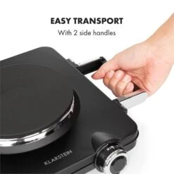 Cookorama Doppelkochplatte 1900-2250 W 150/180 Mm Ø 5 Stufen Schwarz -Outdoor Grills Store 10034573 yy 0006 logo Klarstein Cookorama Doppelkochplatte schwarz