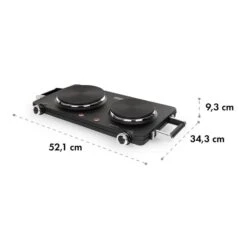 Cookorama Doppelkochplatte 1900-2250 W 150/180 Mm Ø 5 Stufen Schwarz -Outdoor Grills Store 10034573 yy 0007 logo Klarstein Cookorama Doppelkochplatte schwarz