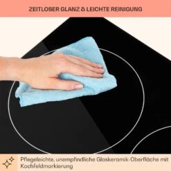 EasyCook Domino Keramikkochfeld 3000W Drehregler Schwarz -Outdoor Grills Store 10034603 de 0008 usp