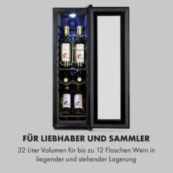 Shiraz 12 Slim Uno Weinkühlschrank 32l/12Fl.Touch 85 W 5-18 °C LED -Outdoor Grills Store 10034625 de 0004 logo
