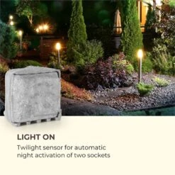 Power Rock Twilight 5 4-fach-Gartensteckdose IP44 Dämmerlichtsensor 5m -Outdoor Grills Store 10034693 yy 0003 logo Waldbeck Power Rock Twilight Gartensteckdose
