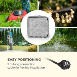 Power Rock Twilight 5 4-fach-Gartensteckdose IP44 Dämmerlichtsensor 5m -Outdoor Grills Store 10034693 yy 0004 logo Waldbeck Power Rock Twilight Gartensteckdose