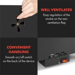 Flintstone Räucherofen 1600W Thermometer Edelstahl Elektrisch 18 Flintstone Räucherofen 1600W Thermometer Edelstahl Elektrisch -Outdoor Grills Store 10034702 yy 0009 logo Klarstein NES C16