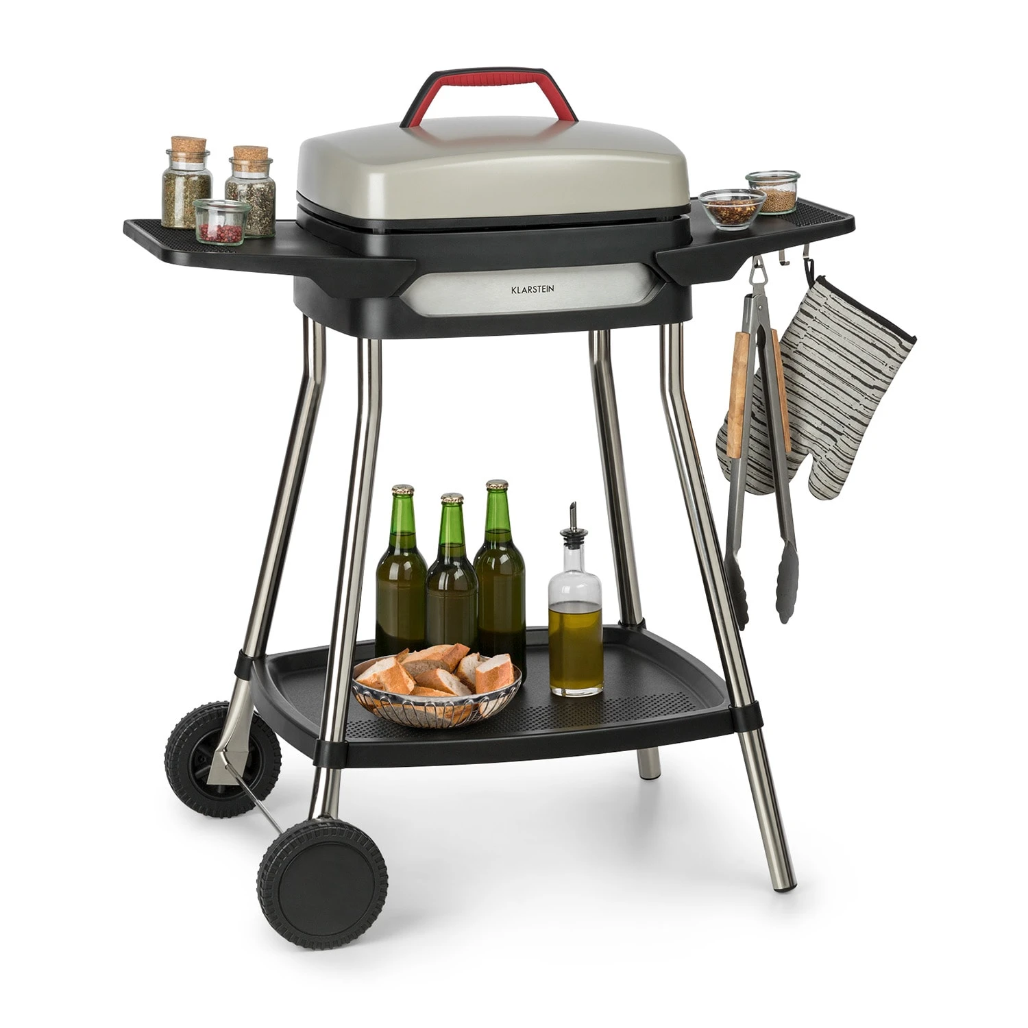 Gatsby Elektrogrill 2000W Antihaft-Grillfläche Seitentische 1 Gatsby Elektrogrill 2000W Antihaft-Grillfläche Seitentische