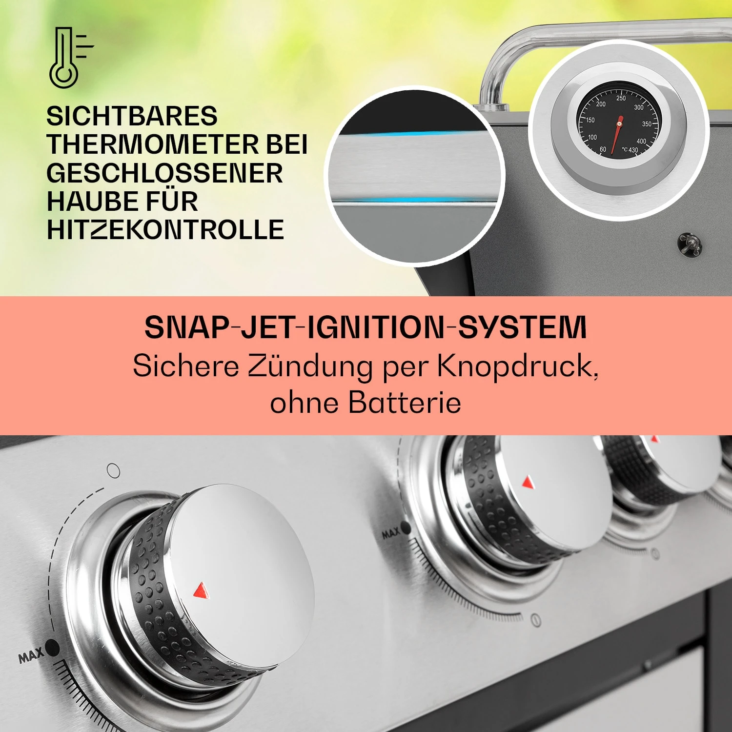 Tomahawk Gasgrill 4x3,6 KW + 2,7 KW Brenner 66x43,5 Cm Grill Edelstahl 4 Tomahawk Gasgrill 4x3,6 KW + 2,7 KW Brenner 66x43,5 Cm Grill Edelstahl – Bild 4