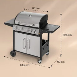 Tomahawk Gasgrill 4x3,6 KW + 2,7 KW Brenner 66x43,5 Cm Grill Edelstahl 15 Tomahawk Gasgrill 4x3,6 KW + 2,7 KW Brenner 66x43,5 Cm Grill Edelstahl -Outdoor Grills Store 10034710 yy 0008 dimensions