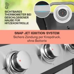 Tomahawk Gasgrill 3 X 3,6 KW Brenner 60 X 43,5 Cm Grill Edelstahl -Outdoor Grills Store 10034711 de 0004 usp