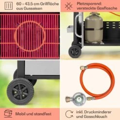 Tomahawk Gasgrill 3 X 3,6 KW Brenner 60 X 43,5 Cm Grill Edelstahl -Outdoor Grills Store 10034711 de 0005 usp
