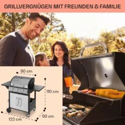 Tomahawk Gasgrill 3 X 3,6 KW Brenner 60 X 43,5 Cm Grill Edelstahl -Outdoor Grills Store 10034711 de 0006 usp