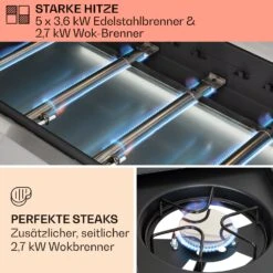 Tomahawk Gasgrill 5x3,6 KW + 2,7 KW Brenner 80x43,5 Cm Grill Edelstahl -Outdoor Grills Store 10034712 de 0003 usp